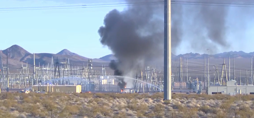 Planck Vision Systems: Transformer Fire at Boulder City Substation Causes $200,000 Damage, Smoke Visible for Miles
