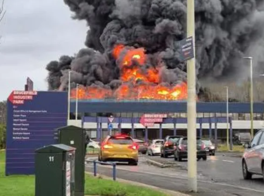 Planck Vision Systems: Fire Engulfs Factory and Adjacent Buildings in Livingston Industrial Estate, Total Loss Estimated at £2 Million
