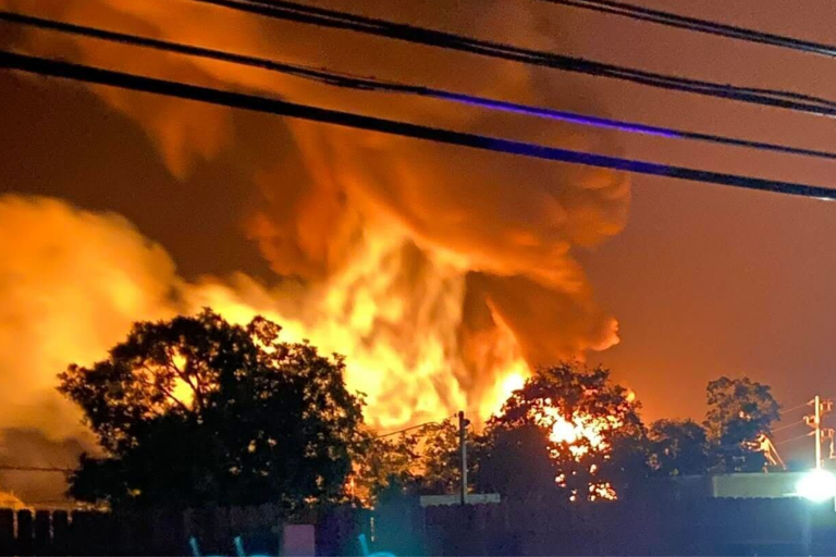 Massive fire erupts at PG&E substation in rural Northern California